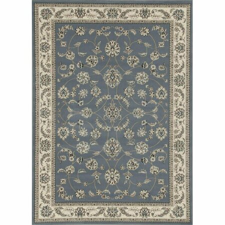 AURIC Alba Rectangular Grey & Blue Traditional Italy Area Rug- 5 ft. 5 in. W x 7 ft. 7 in. H AU3724000